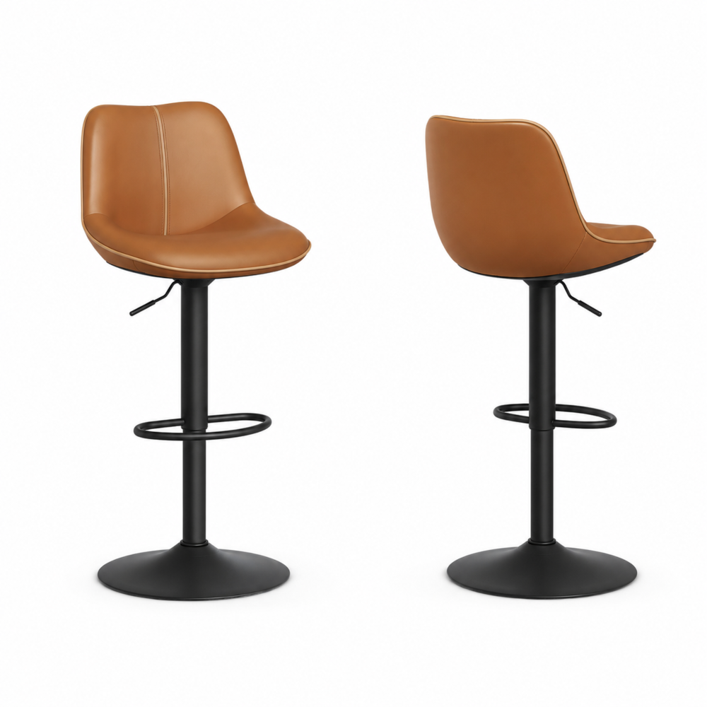 Tabouret de bar réglable Mysig lot de 2 – schéma dimensions H59-80 cm réglable – Haut-Comptoir