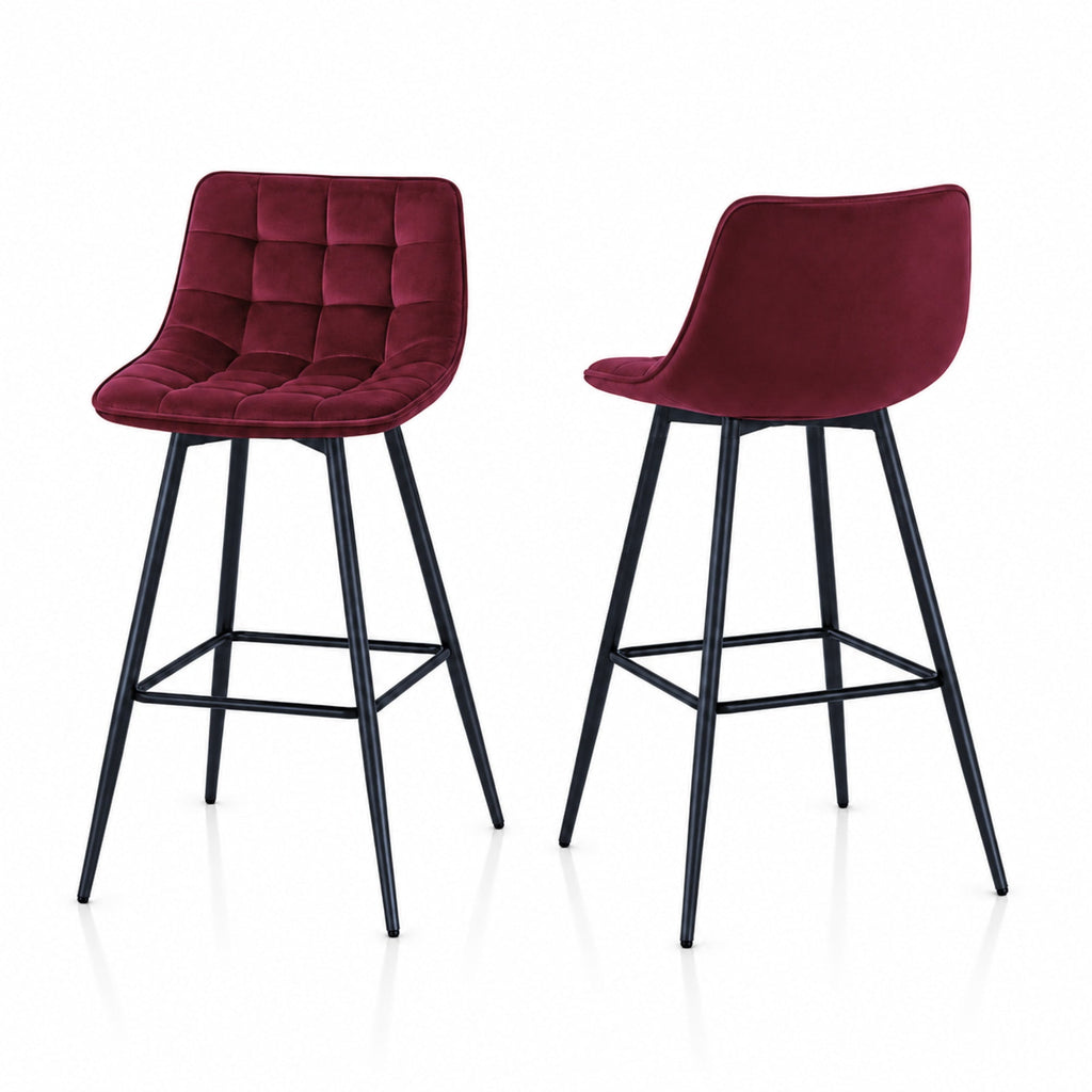 Chaise de bar haute Bergen lot de 2 – schéma dimensions H64 cm, assise H46 cm – Haut-Comptoir